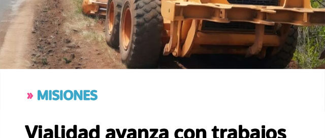 MISIONES: Vialidad avanza con trabajos de restauración en la Ruta Provincial N.º 2
