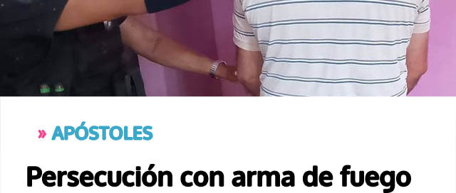 Persecución con arma de fuego derivó en la detención de un hombre