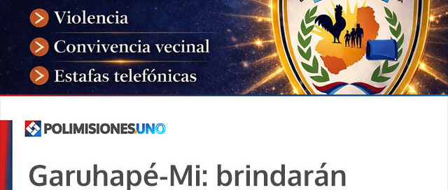 Garuhapé-Mi: brindarán charla informativa sobre prevención y concientización comunitaria